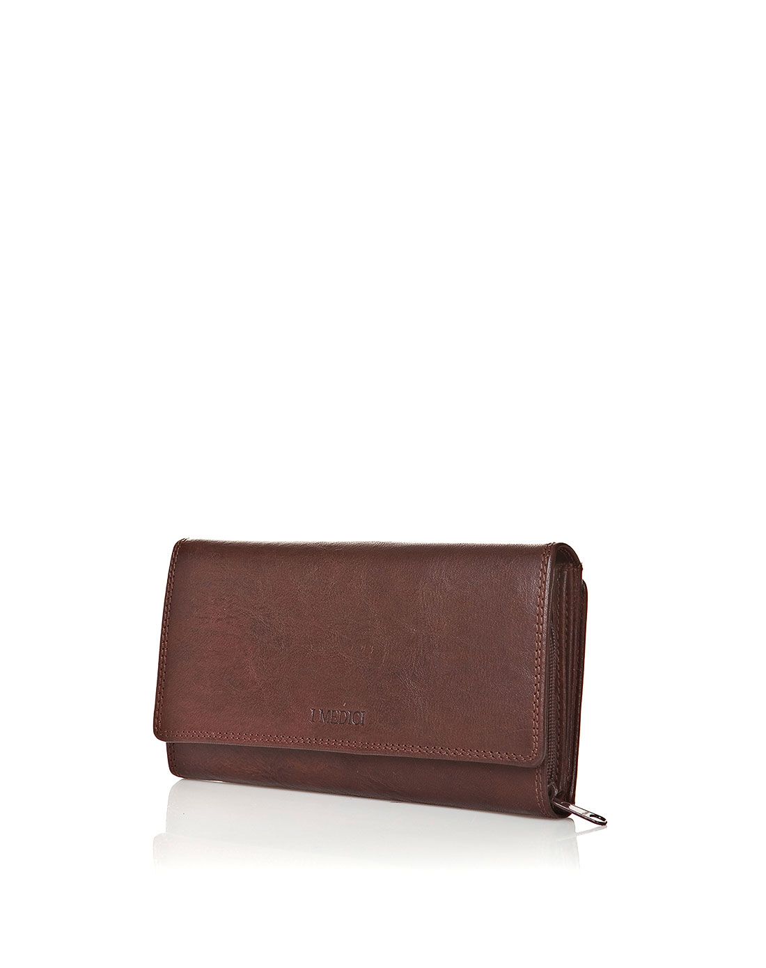 > i medici firenze女士深棕色牛皮钱包