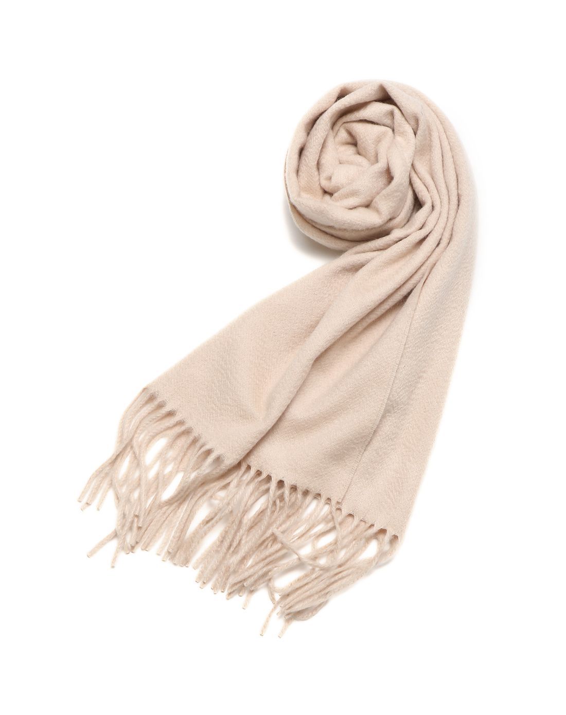 米色简约百搭羊绒围巾