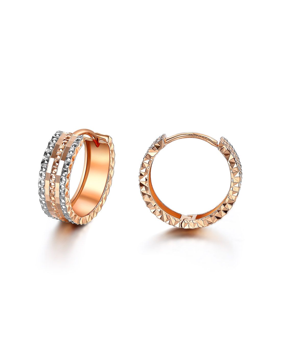 潮宏基 年华 18k金耳钉