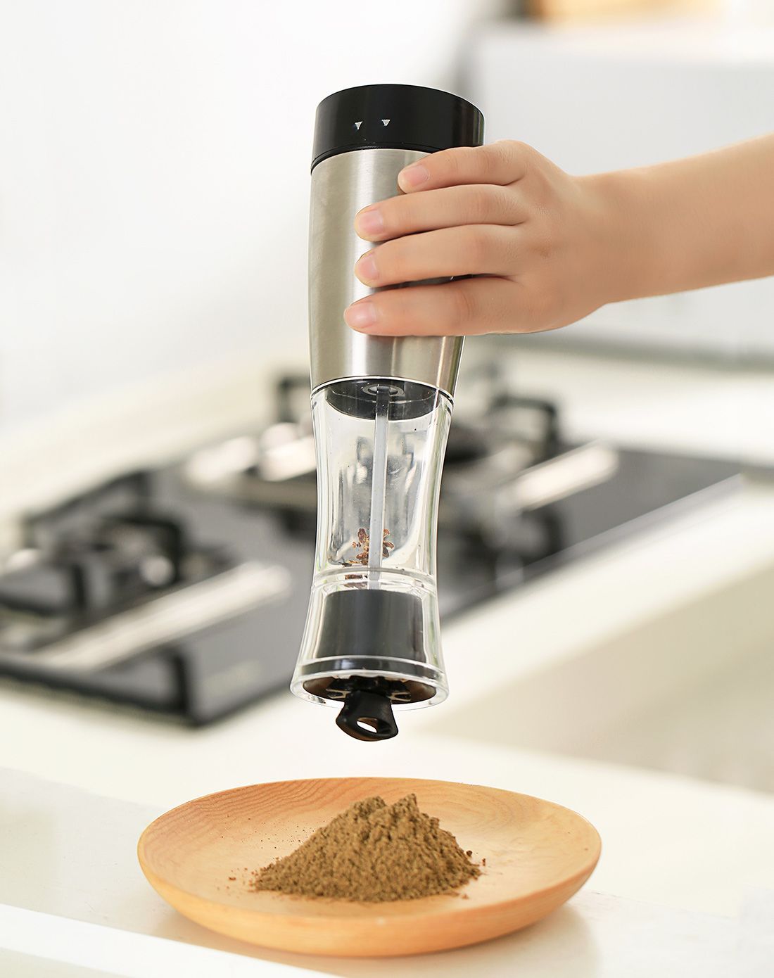 友纳 不锈钢电动花椒芝麻胡椒研磨器