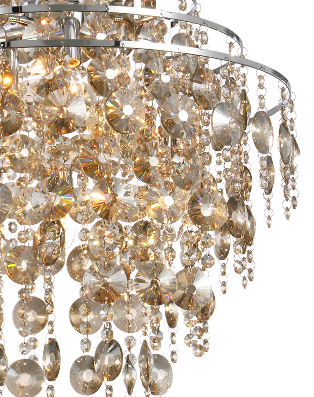 欧式奢华水晶吊灯灯 干邑色k9水晶 e14*6(需另购光源)