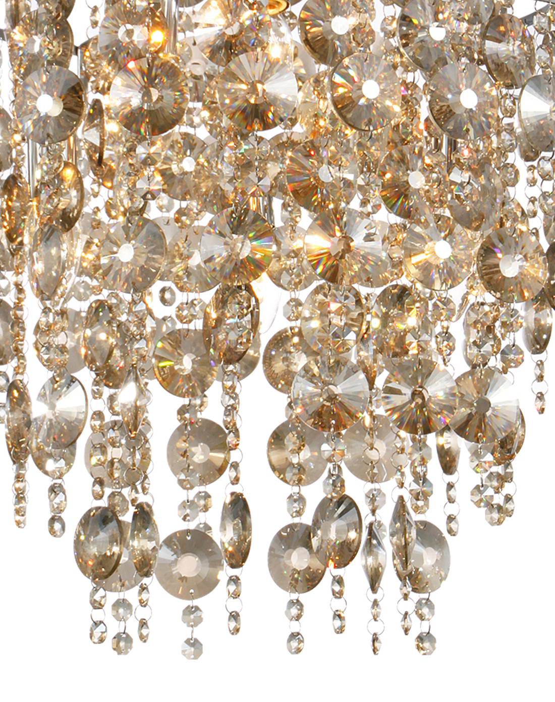 欧式奢华水晶吊灯灯 干邑色k9水晶 e14*6(需另购光源)