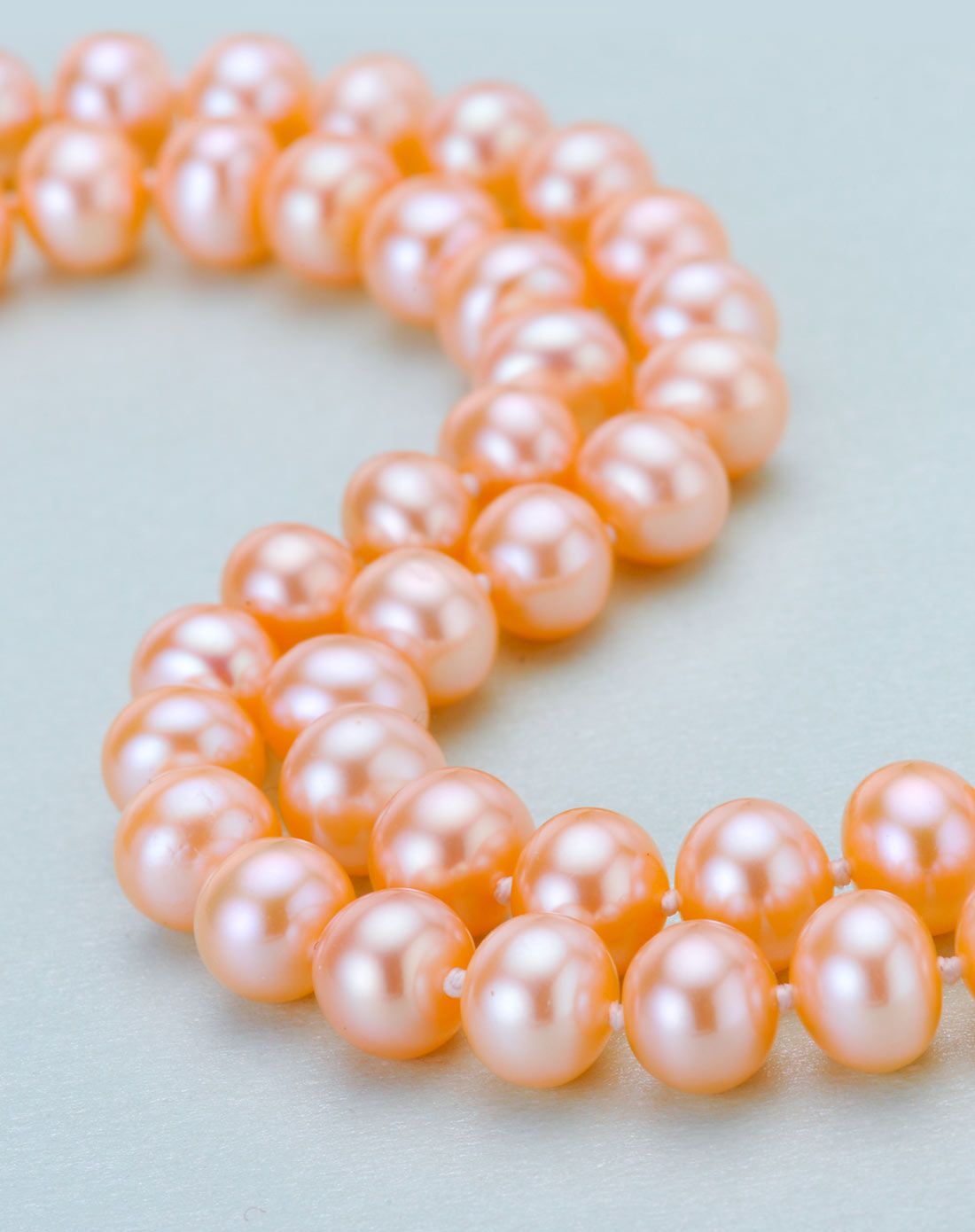 源产地直供之诸暨水年华珍珠专场水年华 8-9mm近正圆秀美粉色珍珠项链