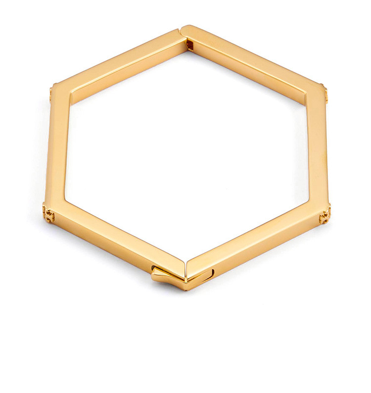 tory burch女款六边形金属时装手镯