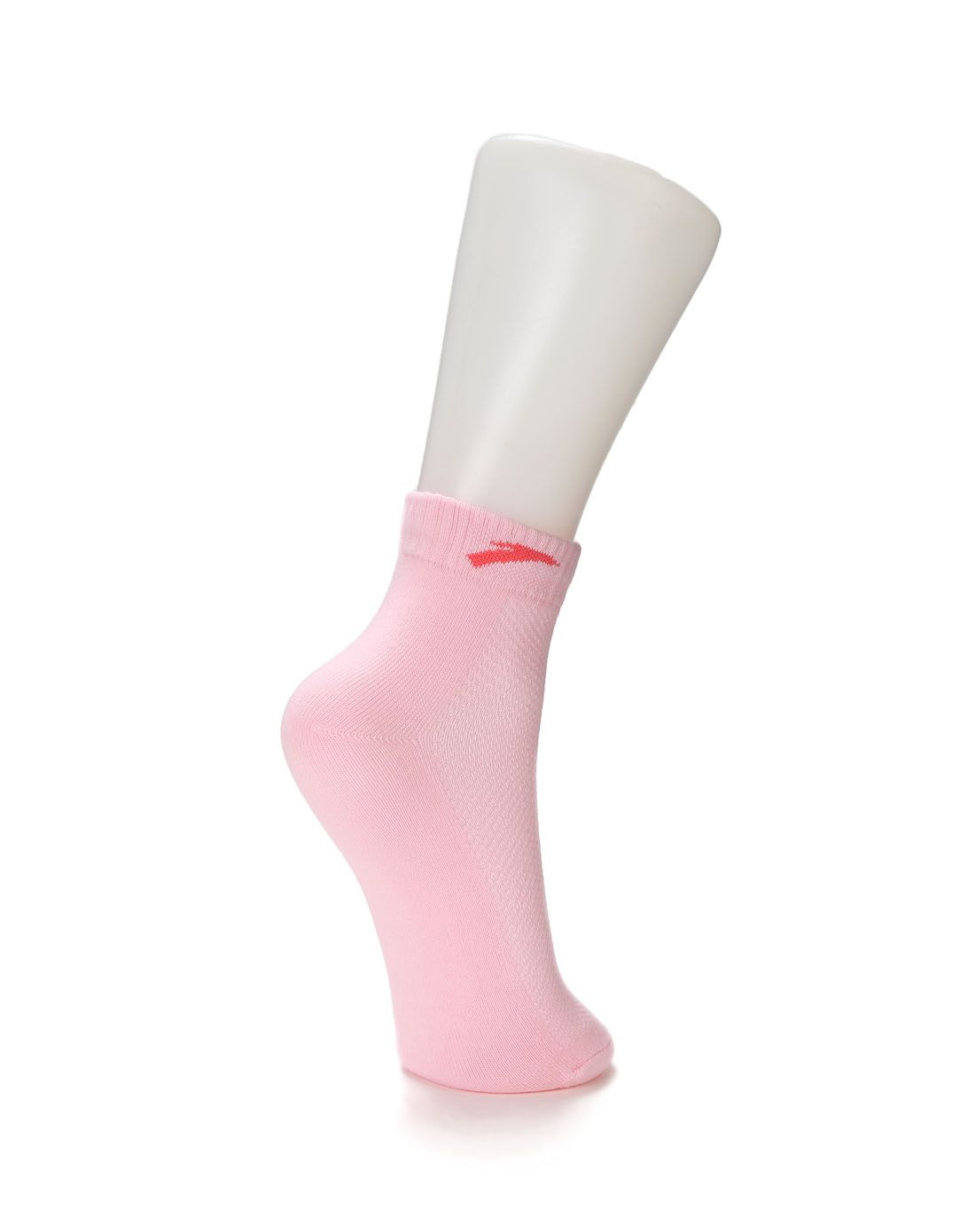 舒适耐穿 女款粉色运动平板中袜