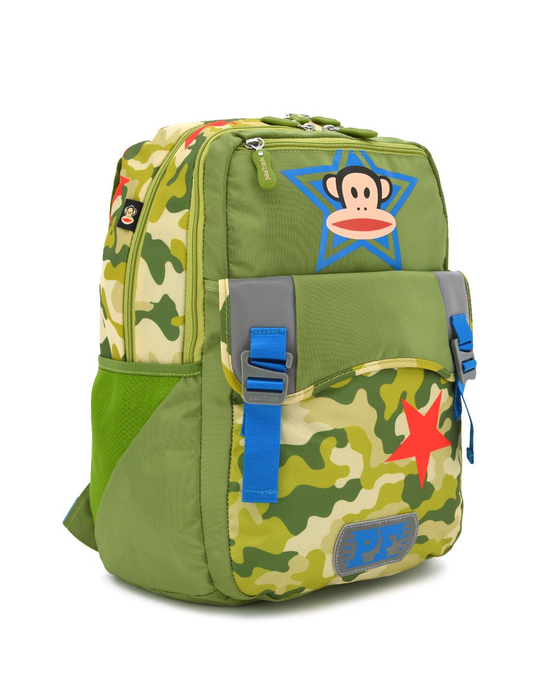 paul frank/大嘴猴军绿色男童时尚休闲背包