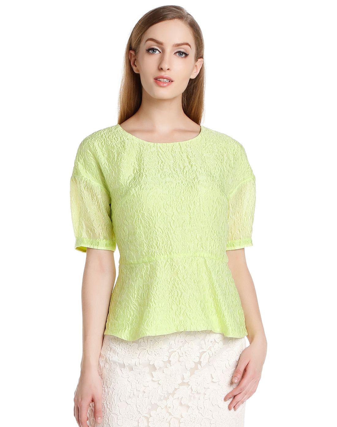 歌中歌song of song浅黄绿色活力个性上衣365427029031_唯品会