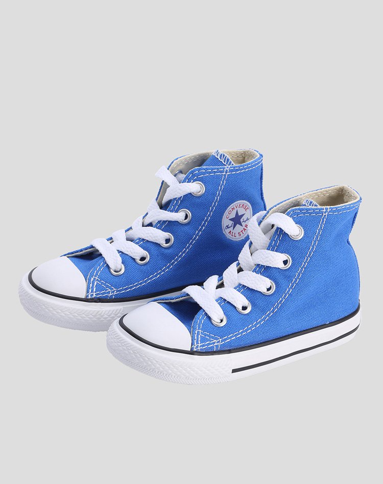 匡威converse男女童鞋专场converse 男婴童高帮蓝色帆布旅游鞋747129