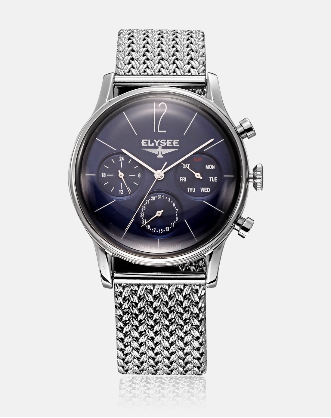 爱丽舍elysee 德国名表原装进口钢带男款石英表