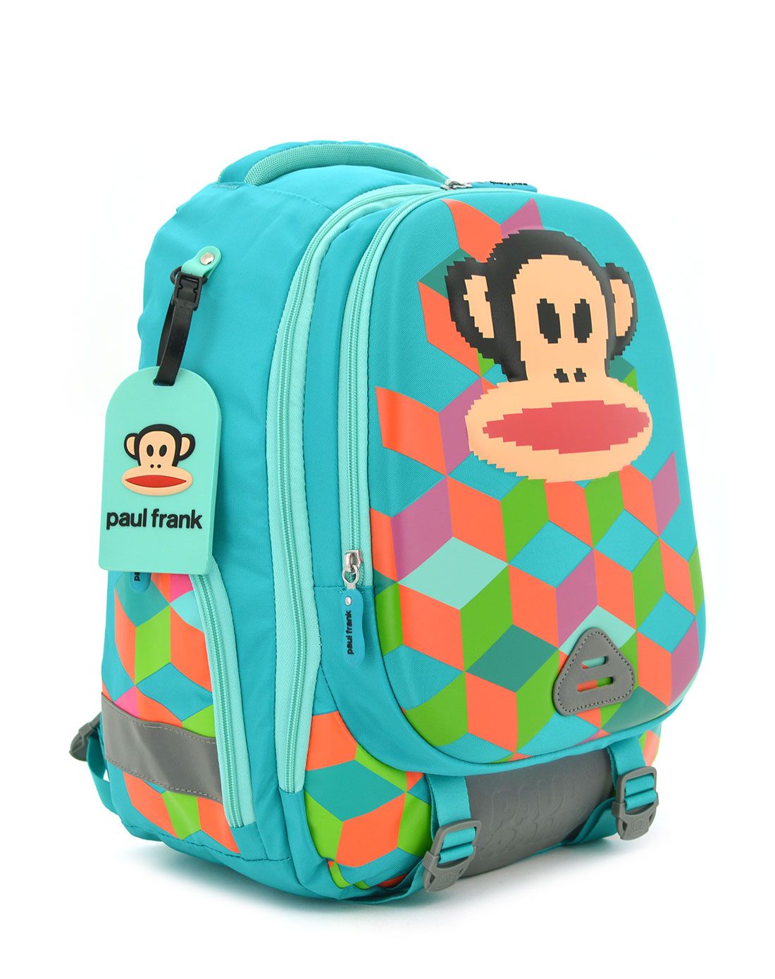 paul frank/大嘴猴浅青中性卡通书包