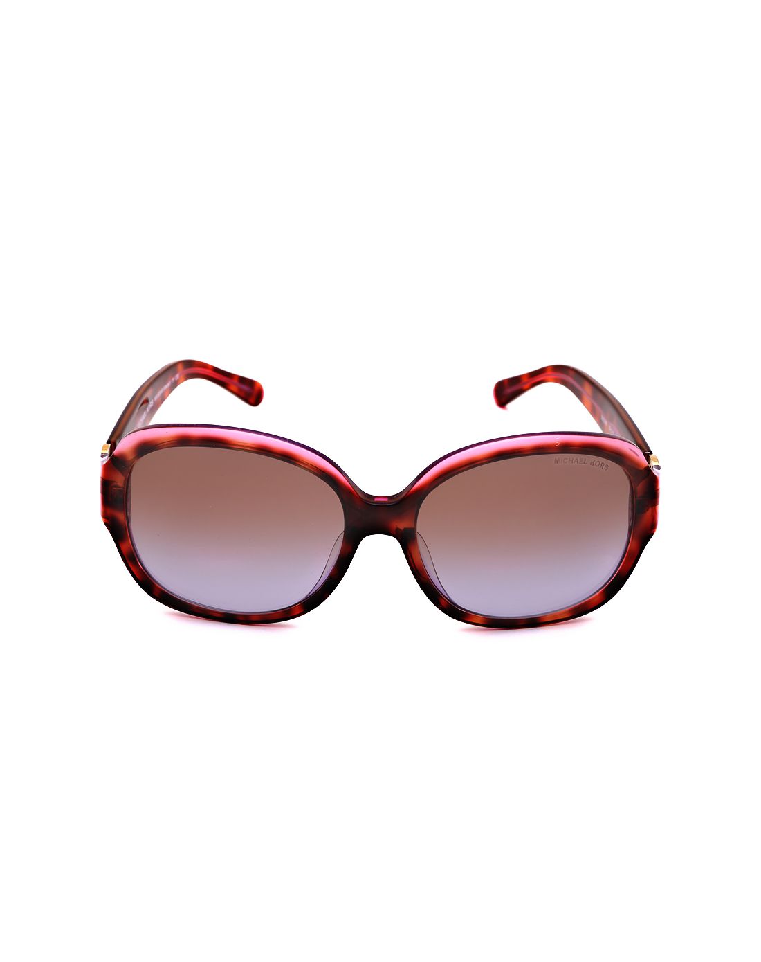 michael kors女款玳瑁色椭圆框logo拼接太阳眼镜