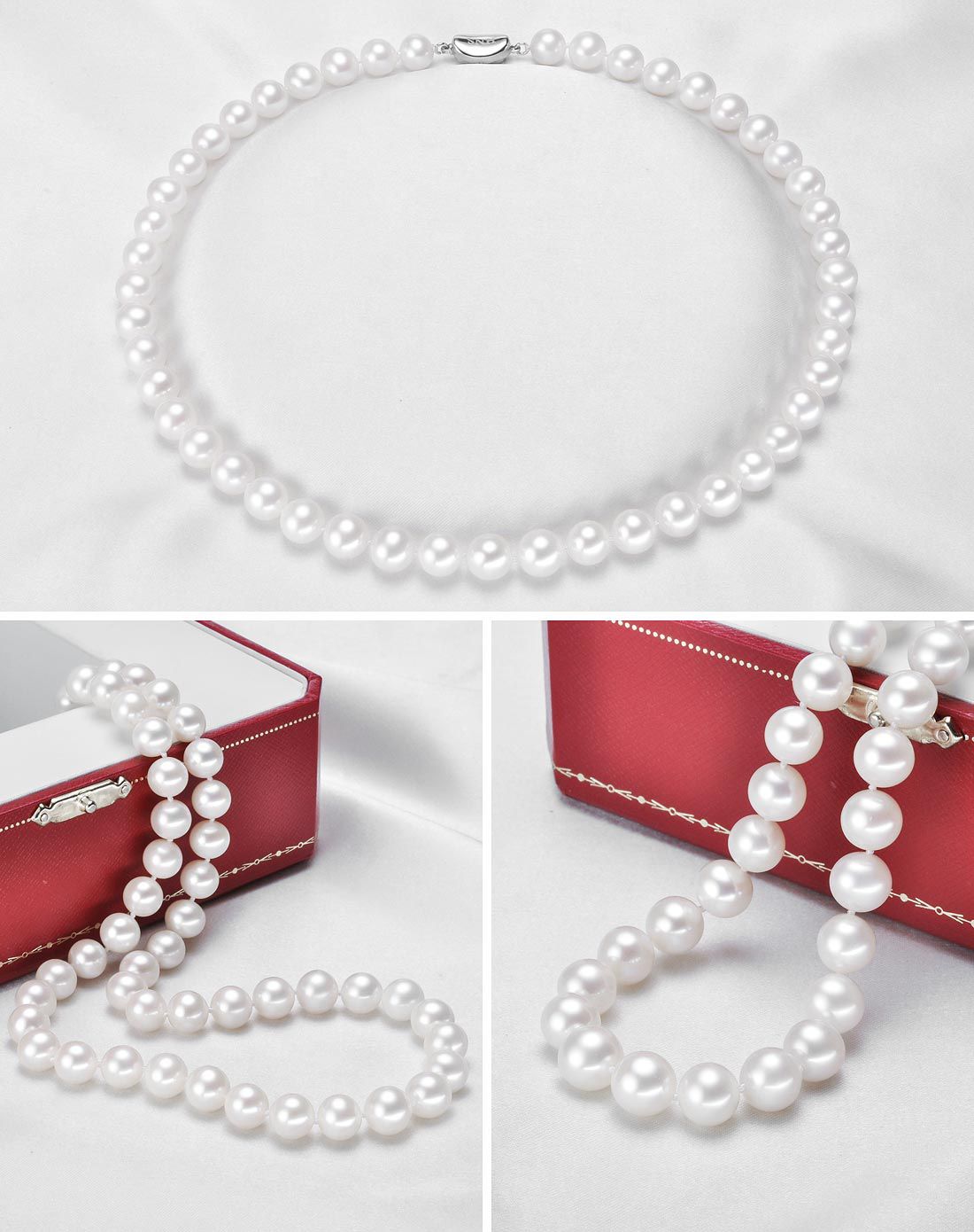 水年华snh珍珠水年华 9-10mm正圆珍珠项链snh2014200_唯品会