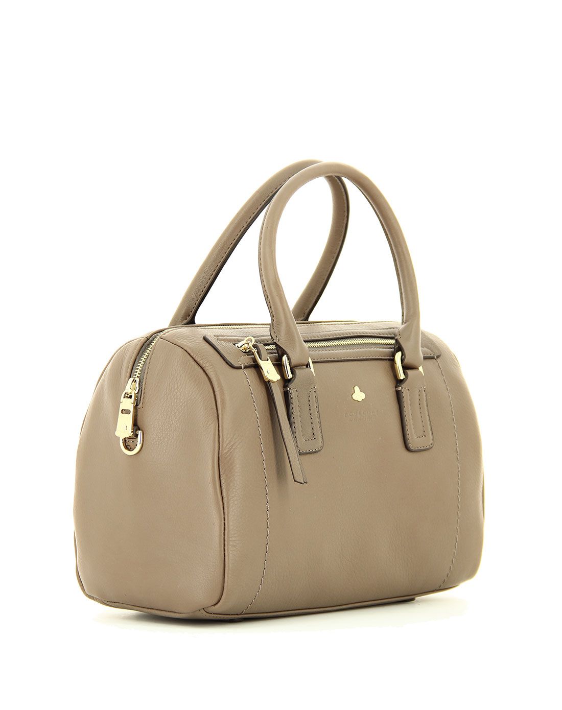 pourchet包包专场 > pourchet灰褐色牛皮简约通勤手提包