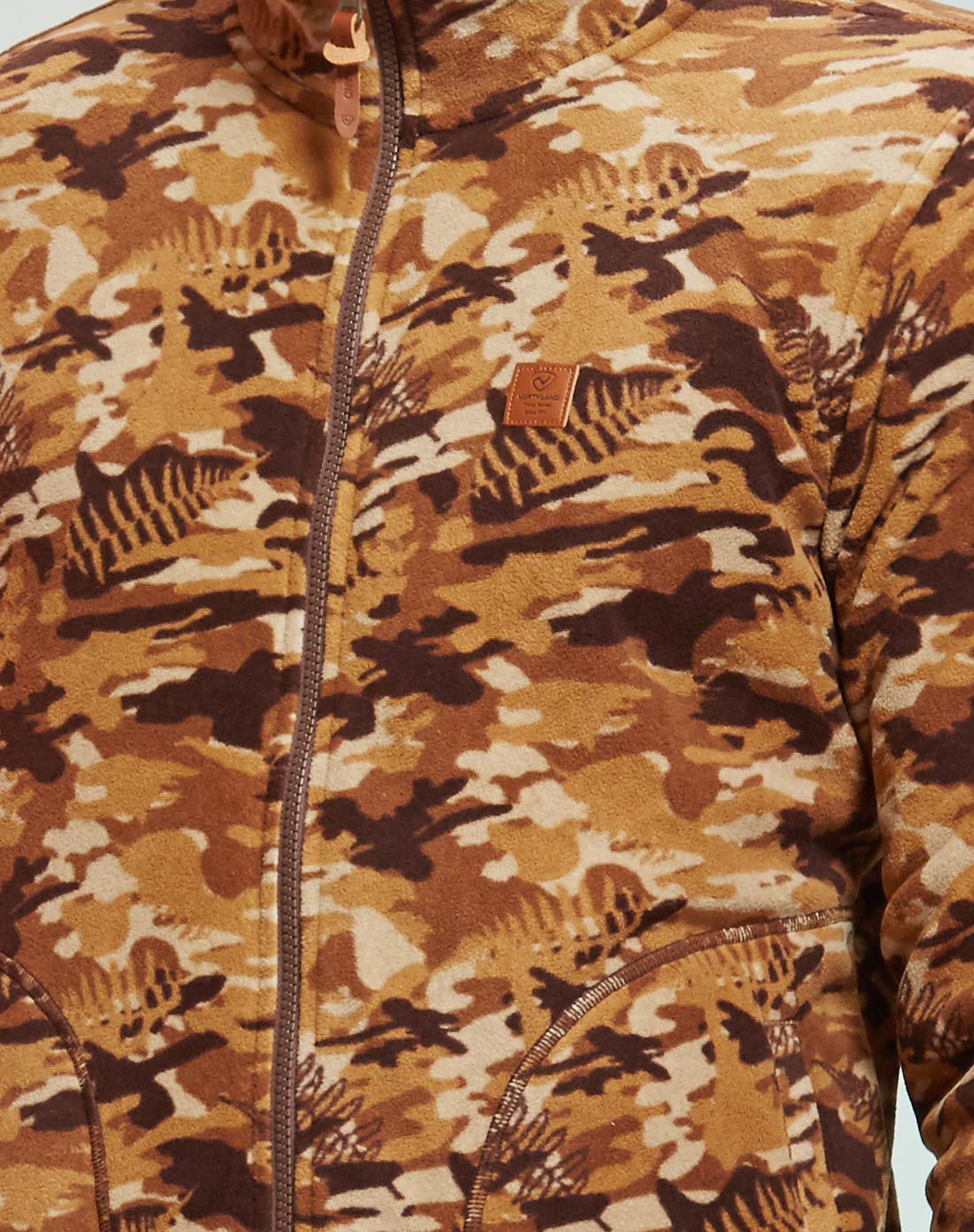 抗静电 男式橄榄褐色绒外套 轻质保暖