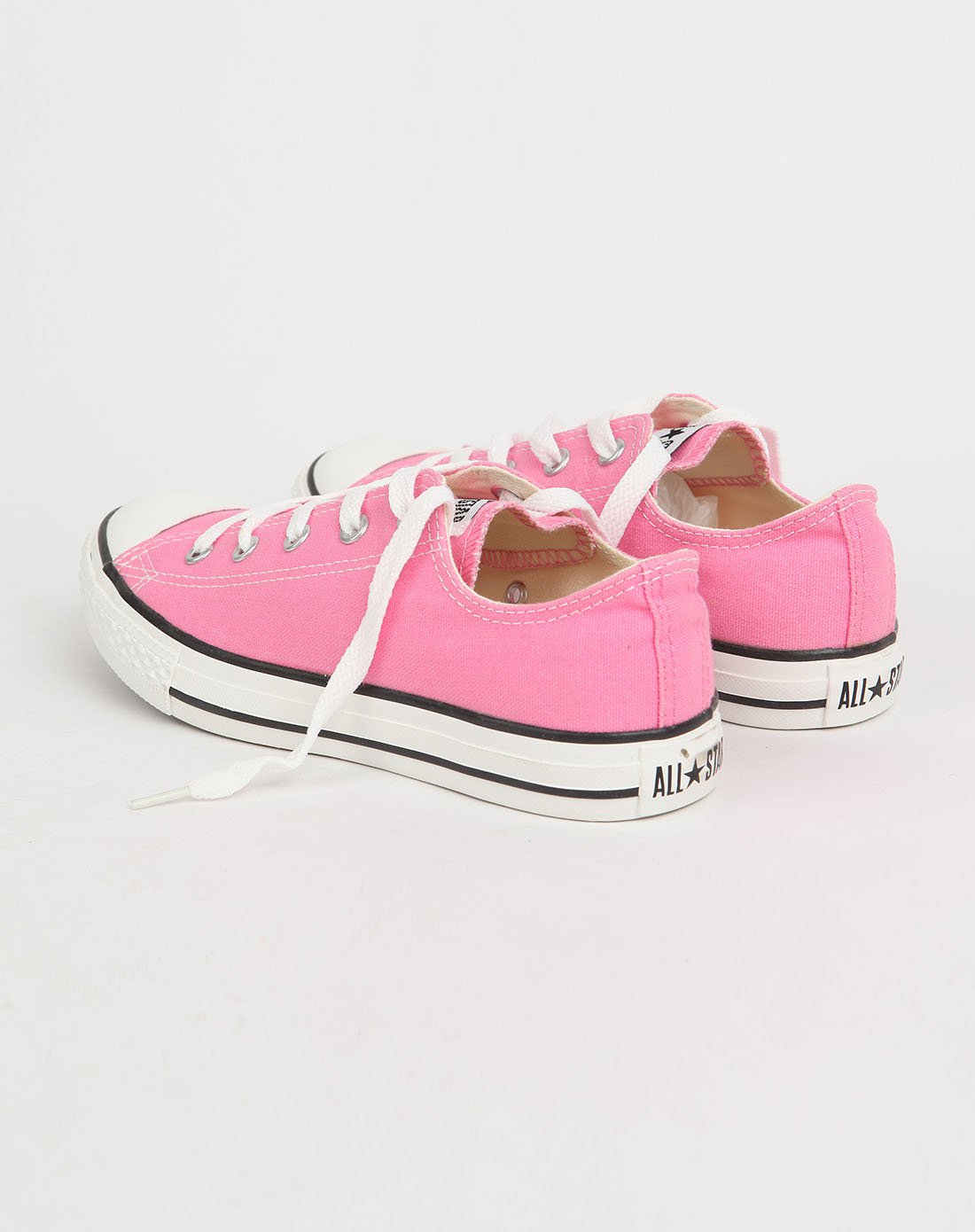 匡威converse男女童鞋专场converse 粉色低帮帆布旅游鞋3j23838_唯品