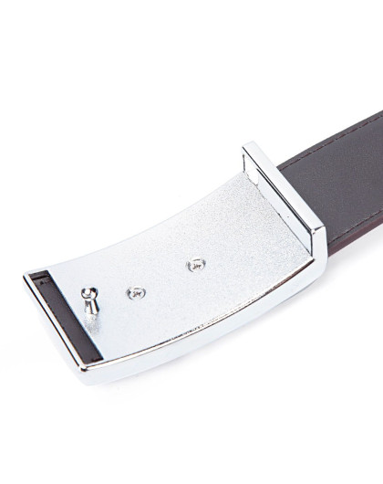 诺贝达roberta di camerino啡色头层牛皮寸5板扣皮带r5215657425_唯品