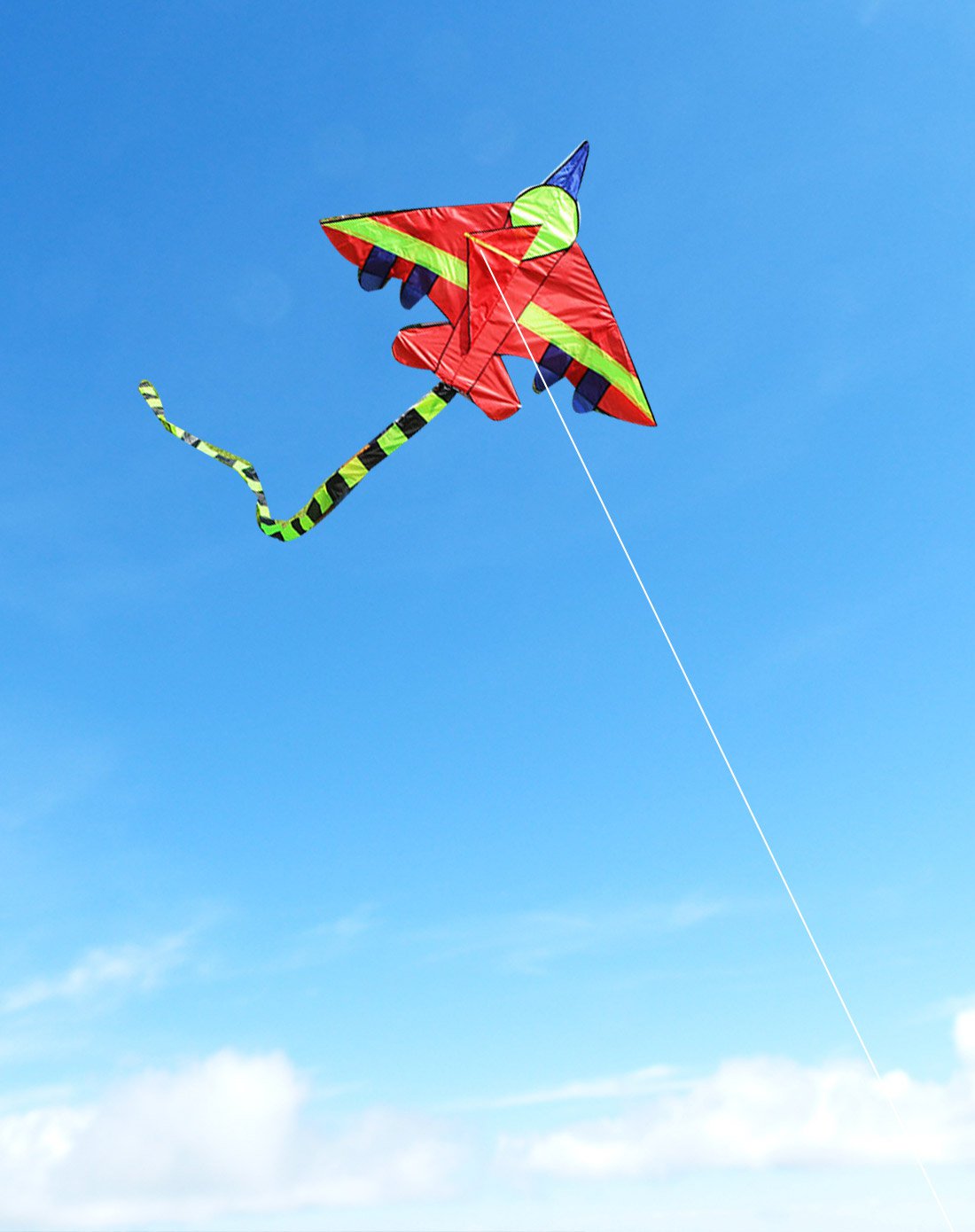 红色飞机风筝送100米拉力线