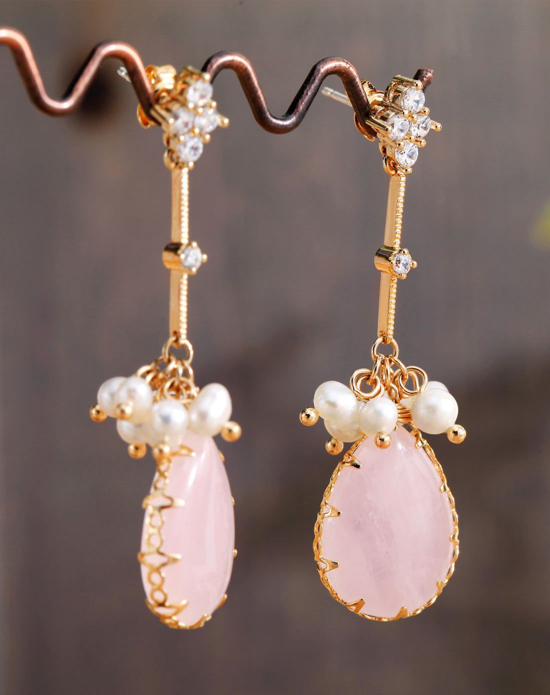 静风格 波丽公主耳坠耳环 925银耳针