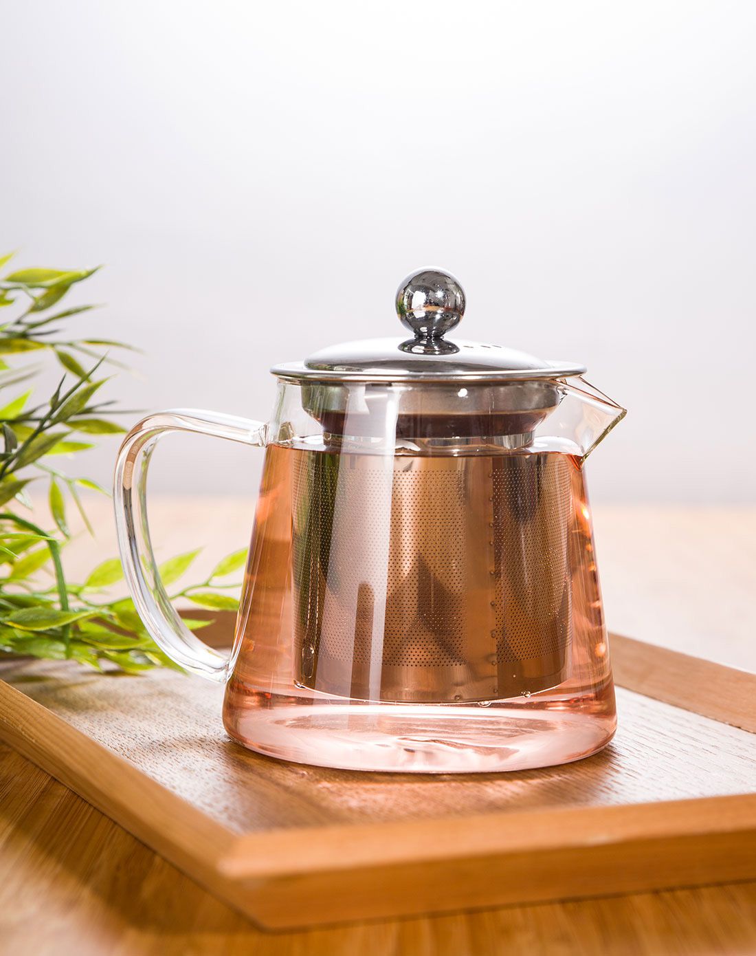 绅士泡茶过滤玻璃壶(550ml)