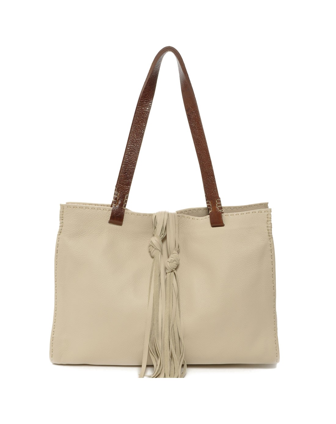 carla mancini包包专场 > 浅杏色素面休闲百搭手拎包  &yen; 15003.