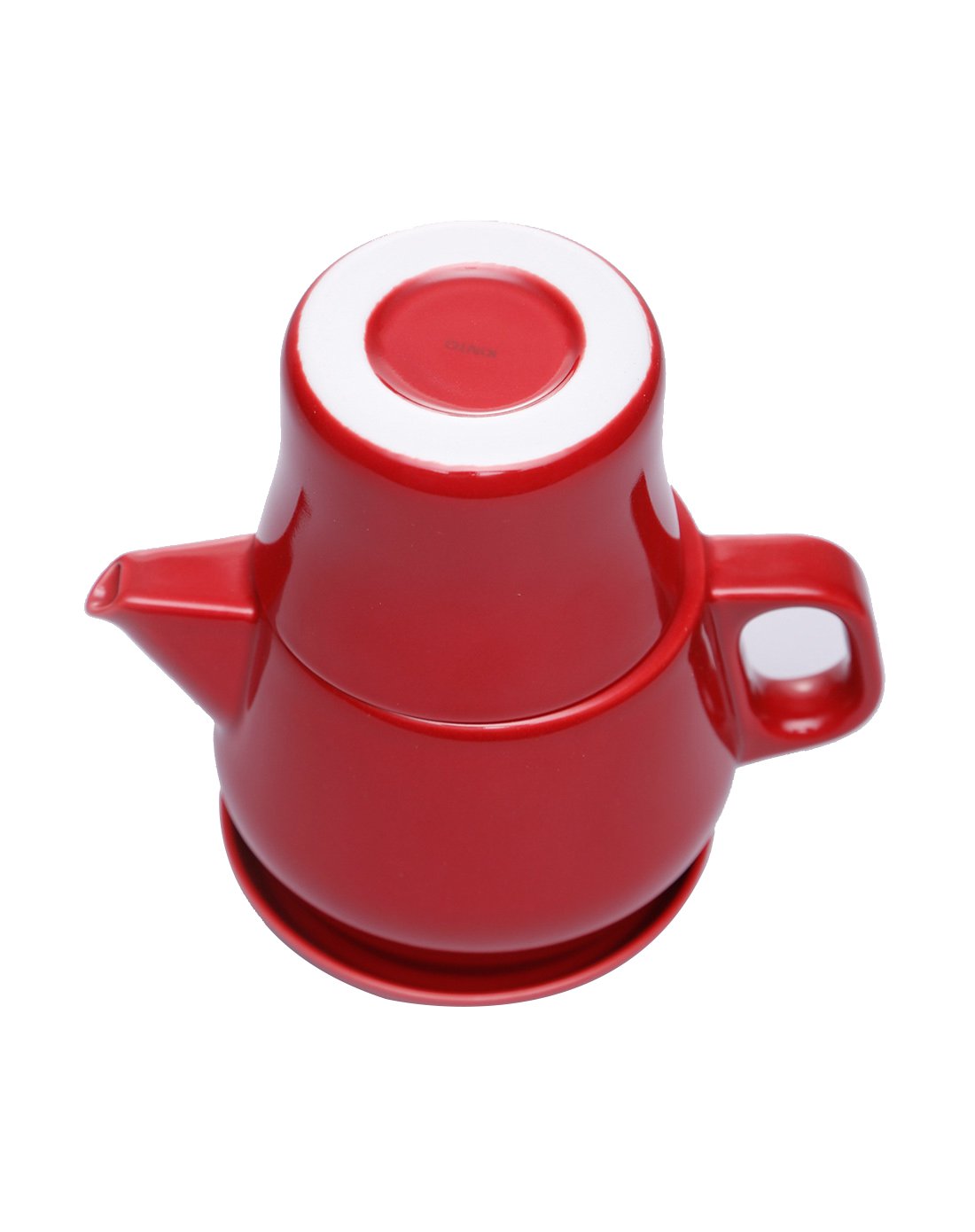 日本kinto 红色茶壶500ml*1个 盖*1个 碟*1个/套