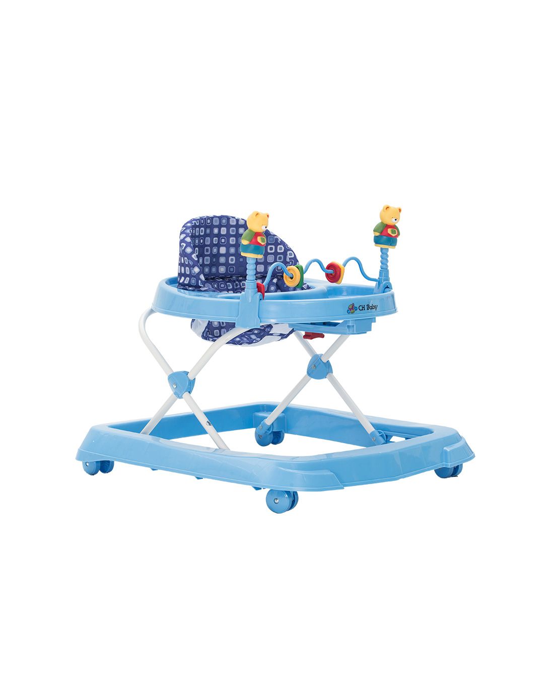chbaby多功能豪华高度可调婴儿学步车101a超值蓝色