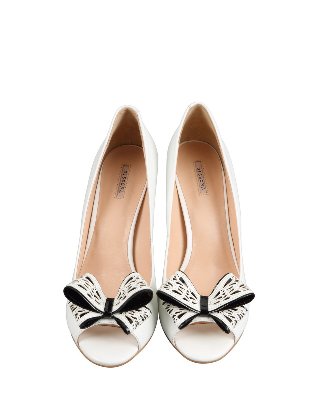 迪桑娜dissona鞋包专场羊皮蝴蝶结时尚优雅单鞋白色s151497903430