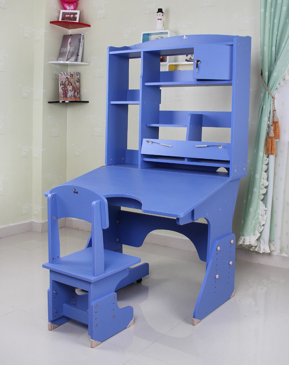 护眼博士儿童书房用品专场直发货90cm宽儿童学习桌椅套装a902/b103hl