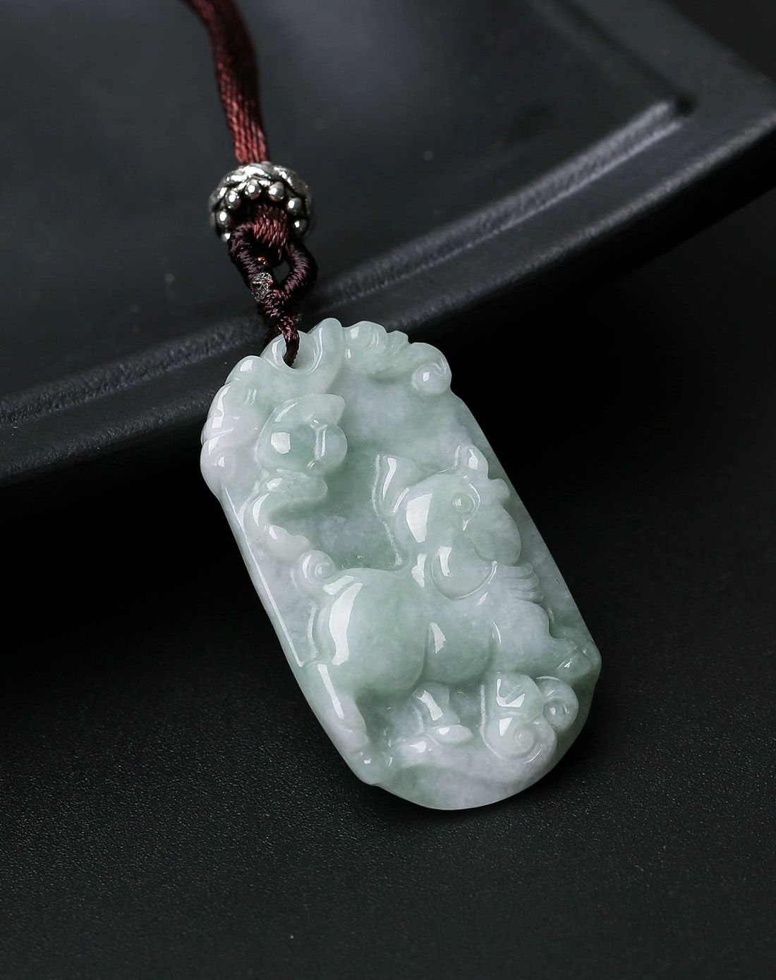 冰糯天然a货翡翠十二生肖牌-猪