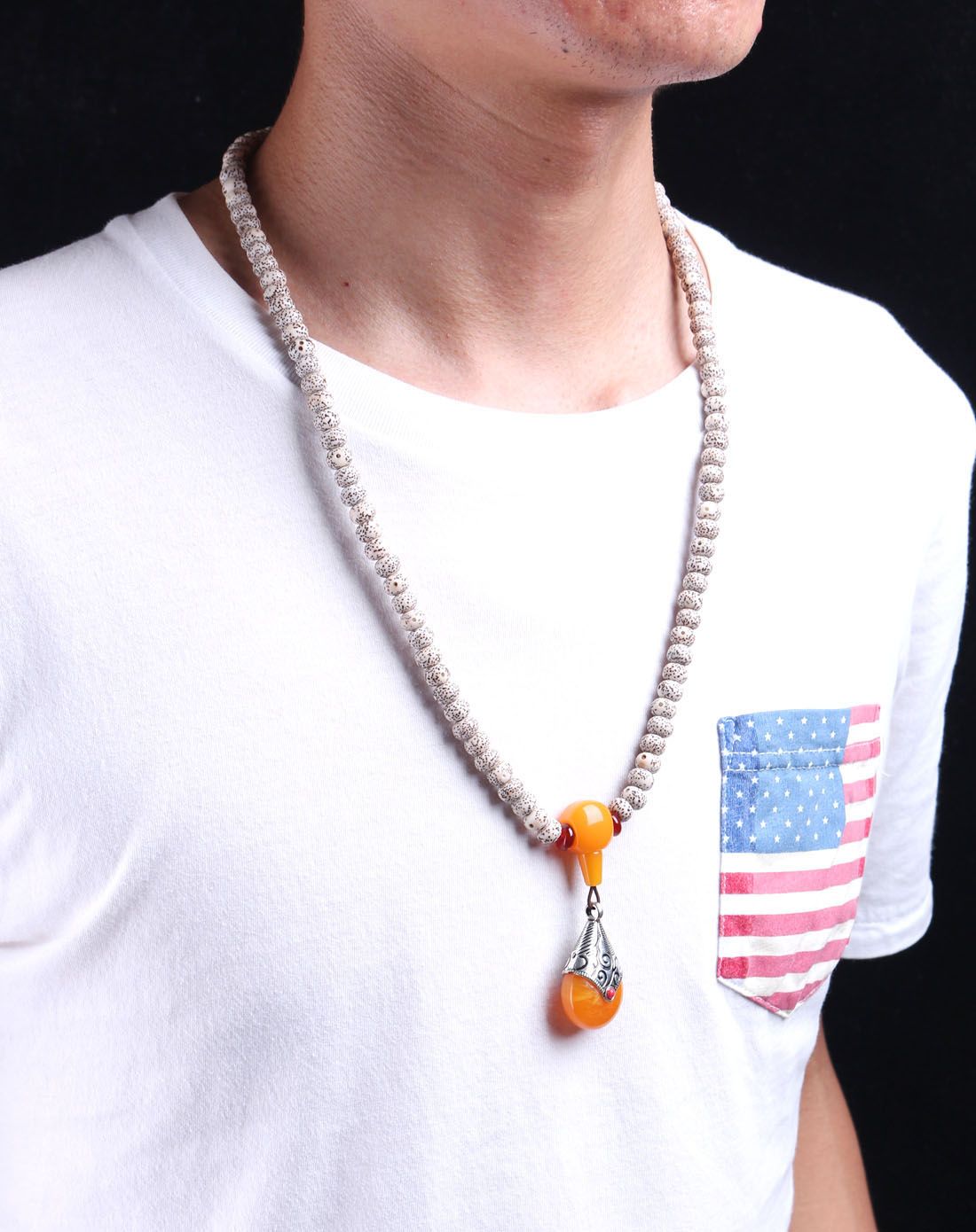 冰冰同款佩戴 星月菩提吊坠6*8mm