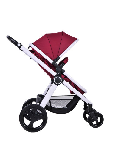 pouch高景观婴儿推车可躺可坐p70红色