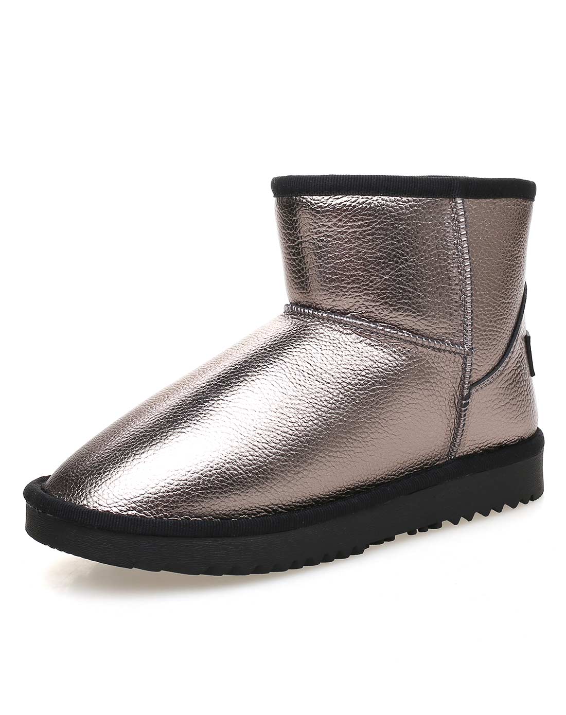 轻便柔软 女款银铜色雪地靴 保暖时尚