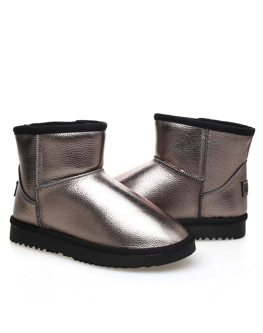 轻便柔软 女款银铜色雪地靴 保暖时尚
