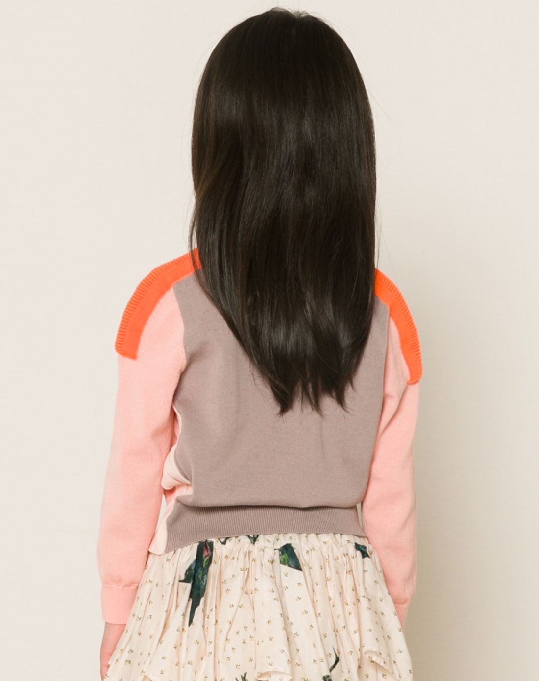 jnby by jnby男女童灰粉拼接百搭毛衫1f181008671_唯品会