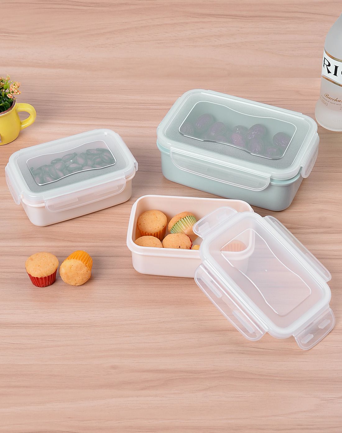 保鲜盒方形三件套