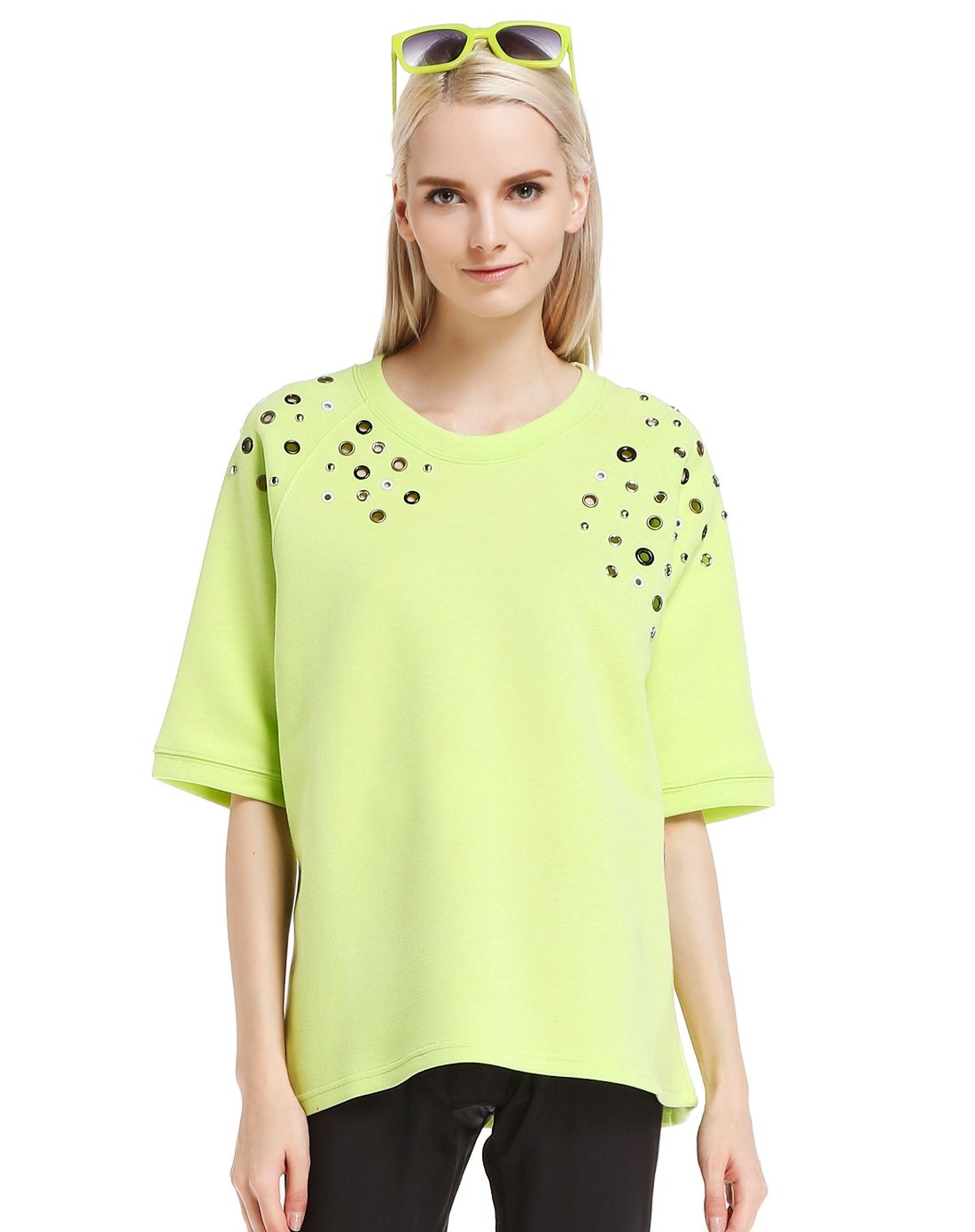 korean market柠檬绿女士t恤