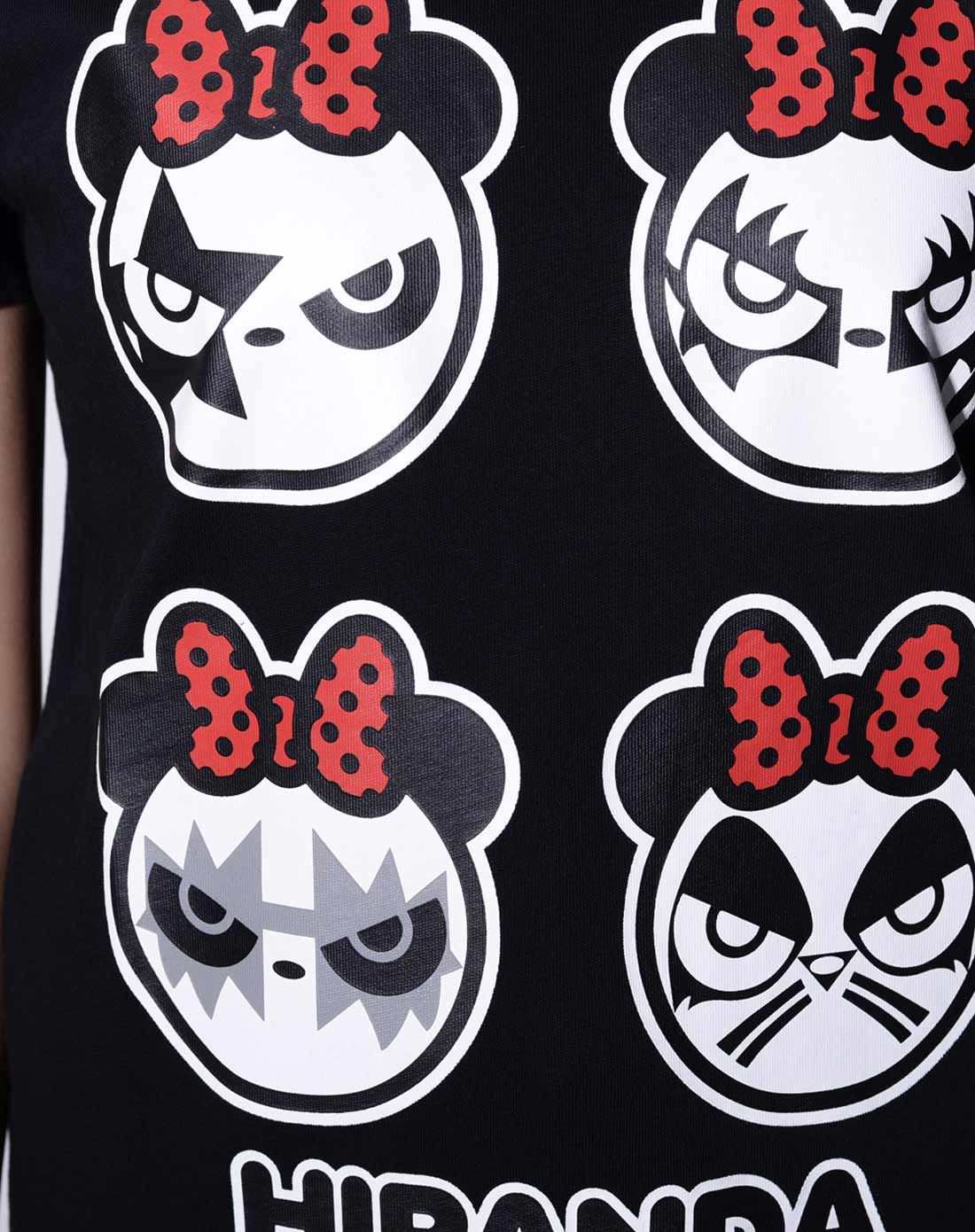 hipanda男女装女款黑色韩版时尚短袖t恤0151112017902_唯品会