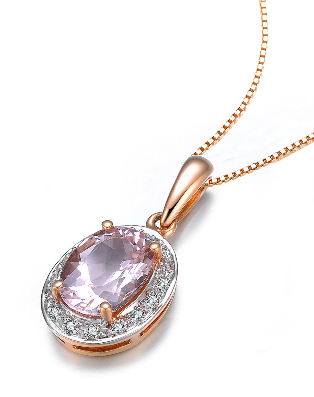 经典彩宝 简单 18k金绿柱石吊坠