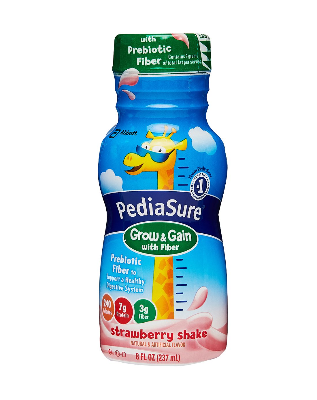 雅培奶粉海外专场美国版雅培小安素纤维即饮装草莓味 237ml*6瓶/组