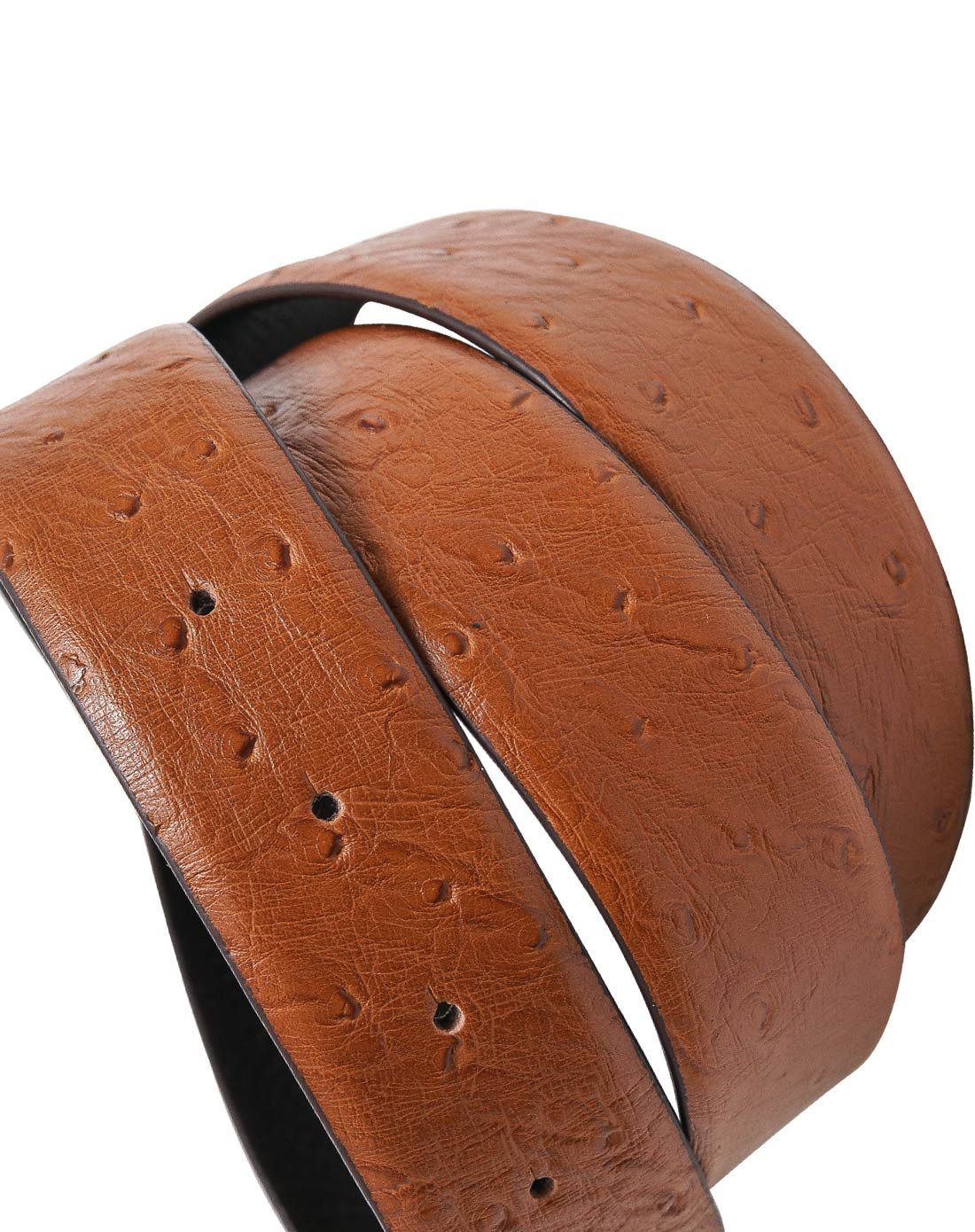 男士鸵鸟纹牛皮休闲商务皮带