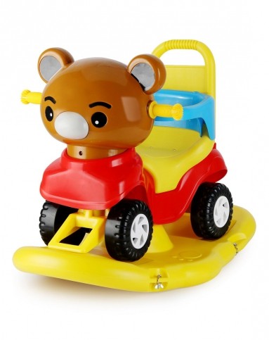 益智早教玩具大结集专场直发货娃娃博士小熊车带跷跷板(二合一)136-qq