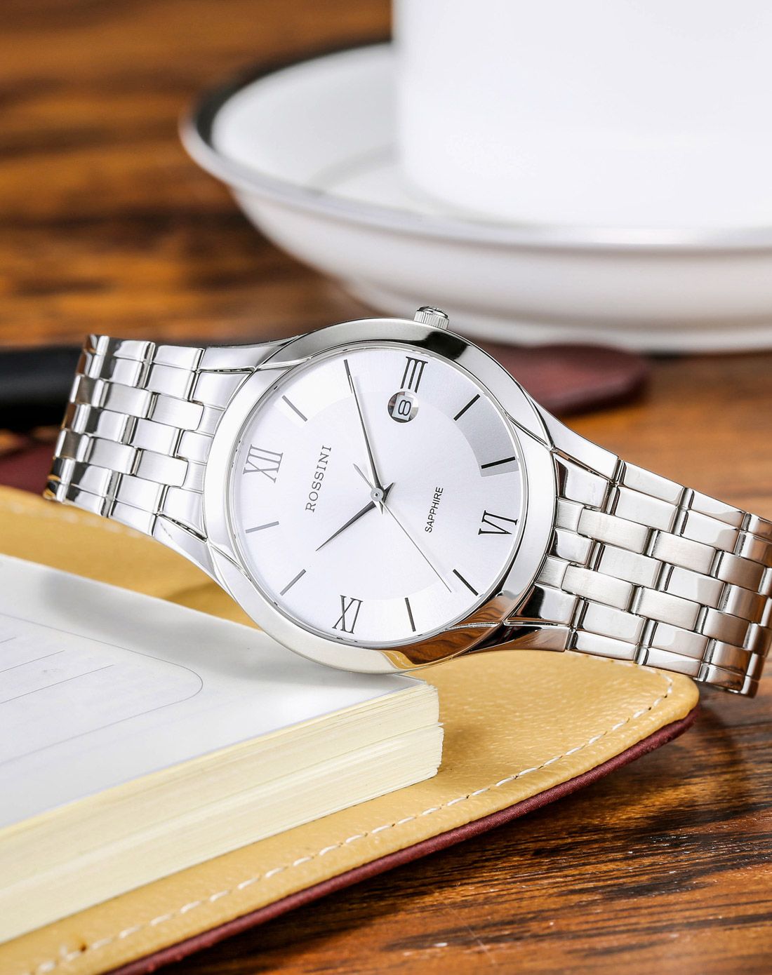 罗西尼rossini手表专场 手表不锈钢石英白盘男表5457