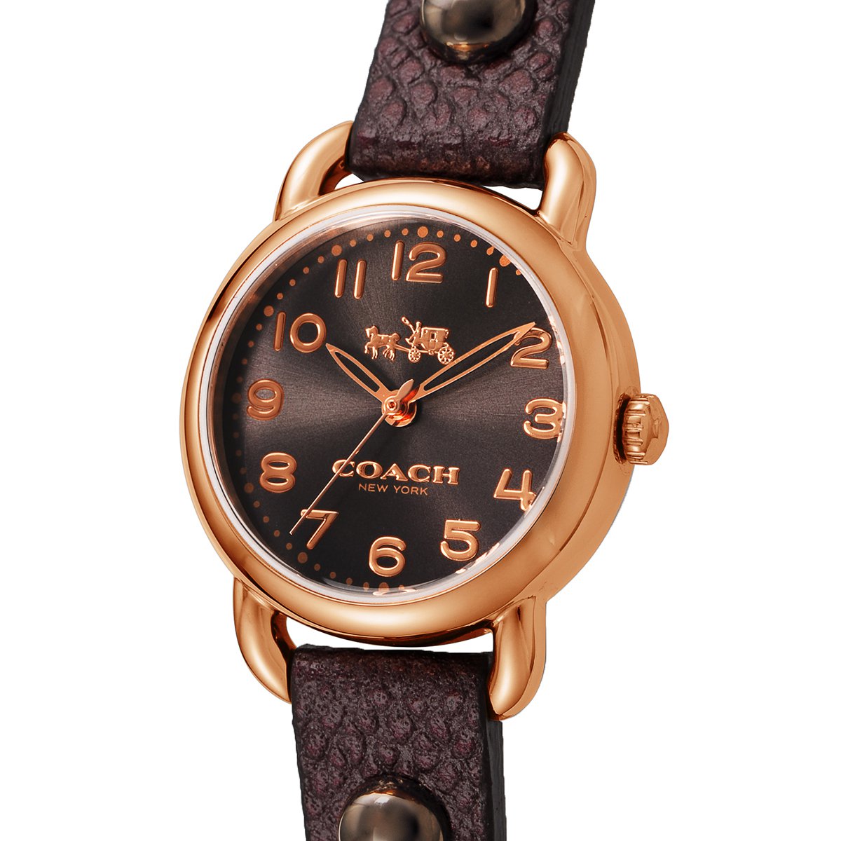 coach 蔻驰 delancey系列黑色钉珠表带时尚女表