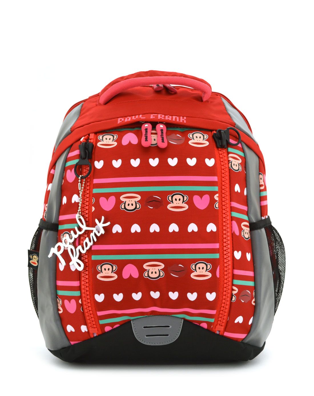 paul frank/大嘴猴红色中性卡通书包