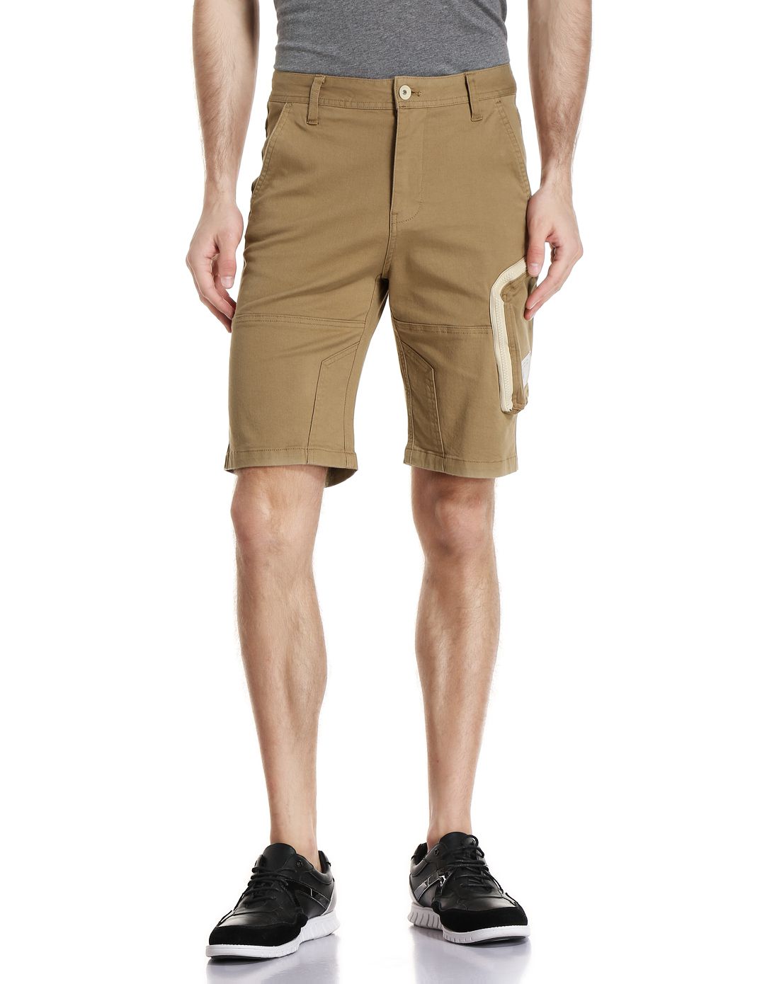 k-swiss美式青春休闲鞋服专场男款深黄色时尚休闲五分裤kwnv52321837