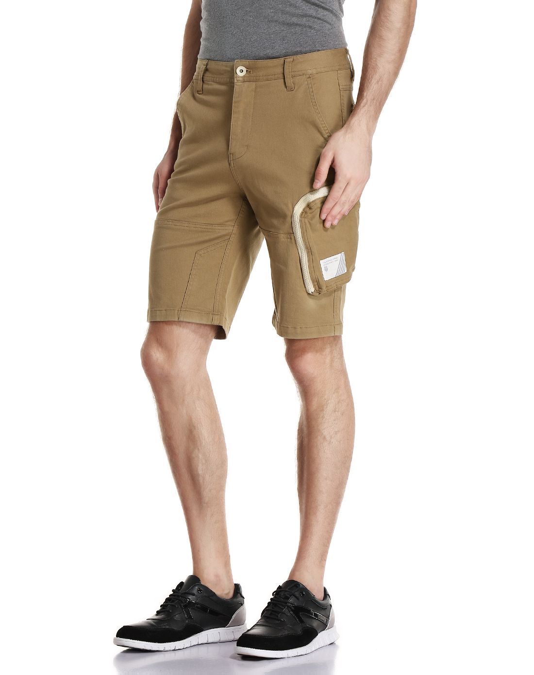 k-swiss美式青春休闲鞋服专场男款深黄色时尚休闲五分裤kwnv52321837