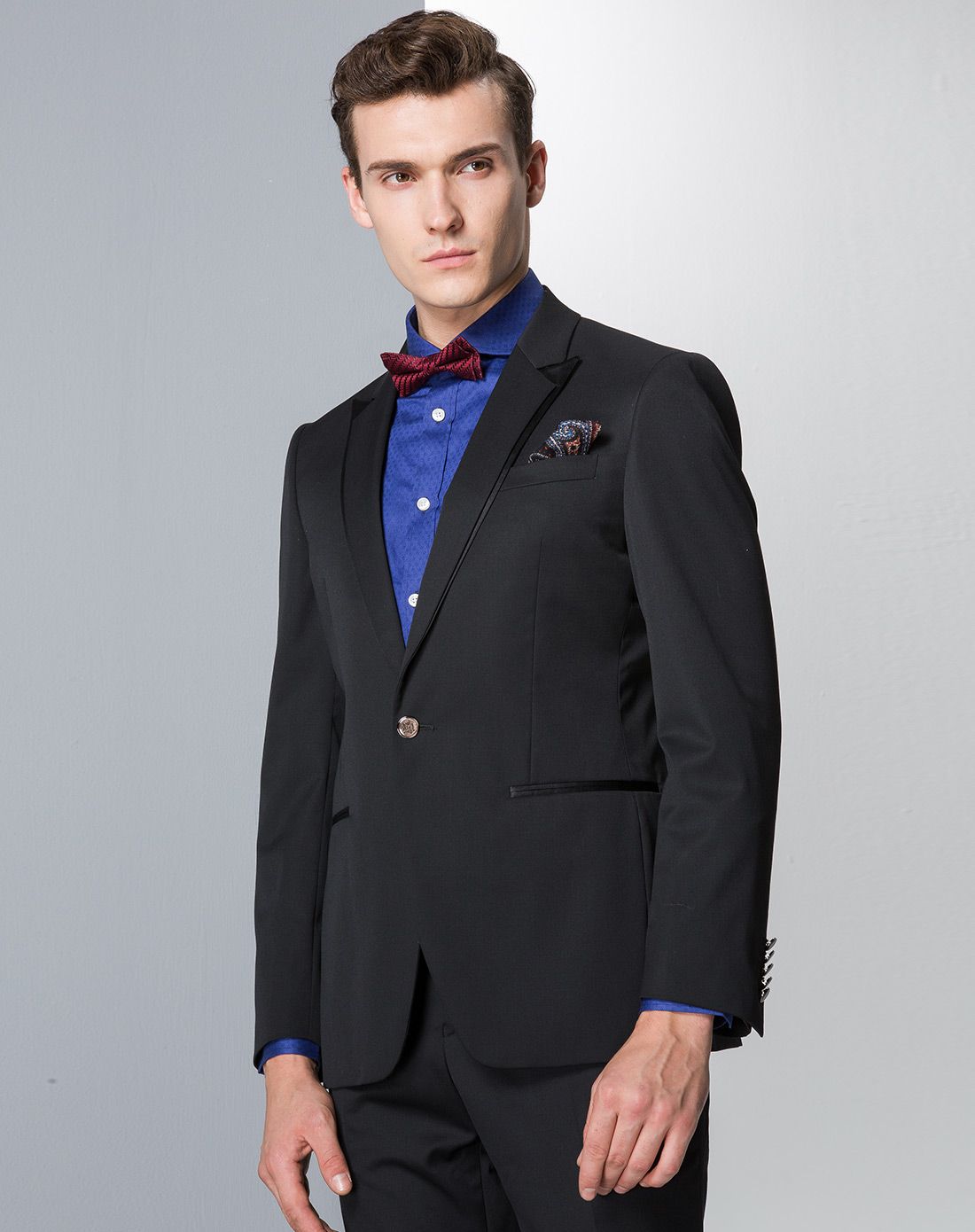 礼服修身款黑色婚礼绅士西服