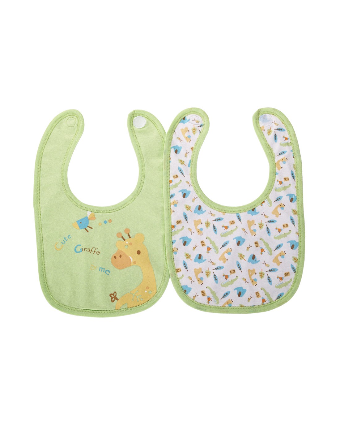 【两件起售】好孩子纯棉浅绿围兜2入装