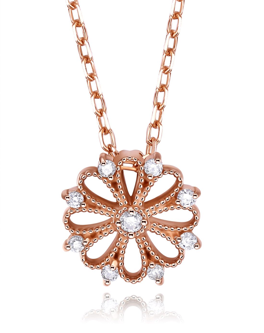 meluxe 唯品首发 18k金钻石项链