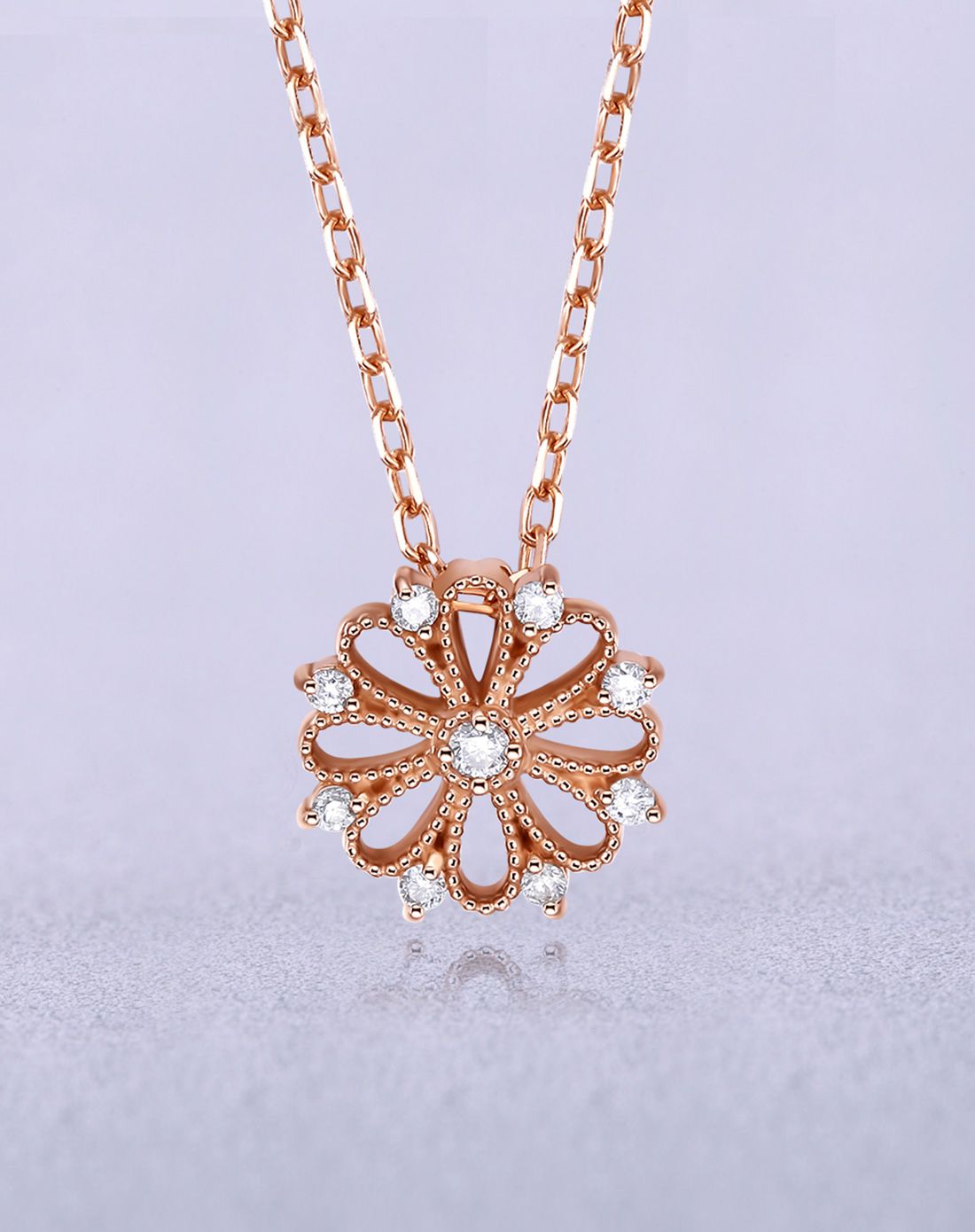 meluxe 唯品首发 18k金钻石项链